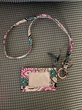Vera Bradley Floral Lanyard ID Holder
